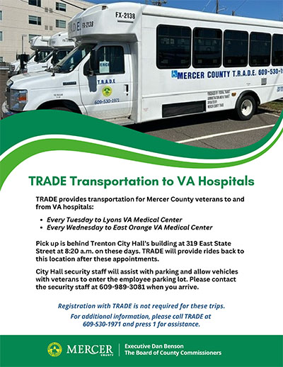 TRADE transport to VA-hospitals flyer