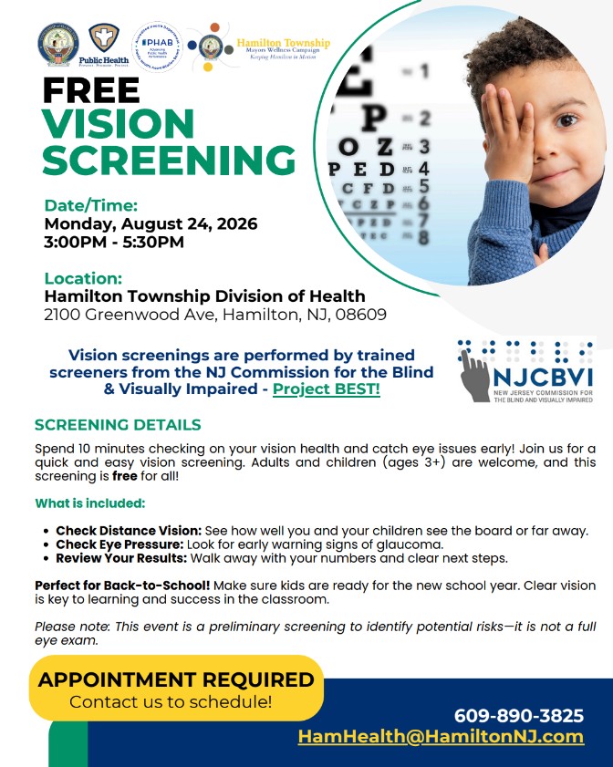 Free vision screenings flyer