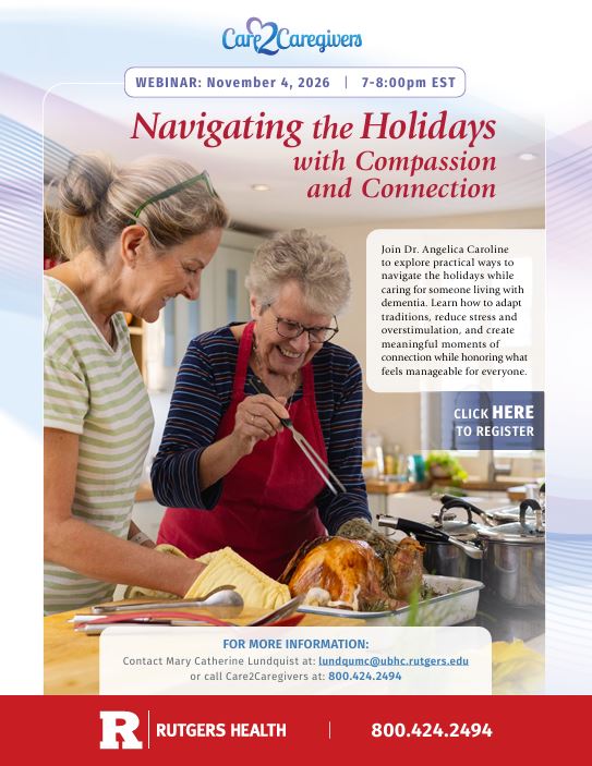 Navigating the Holidays C2C webinar flyer