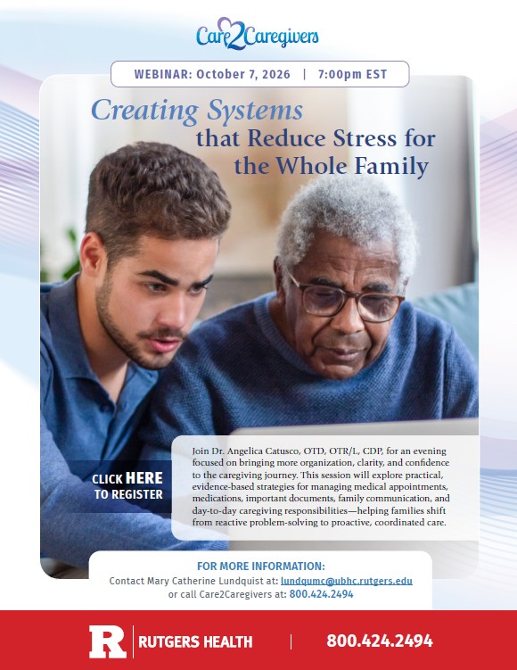 Reducing Stress for family webinar