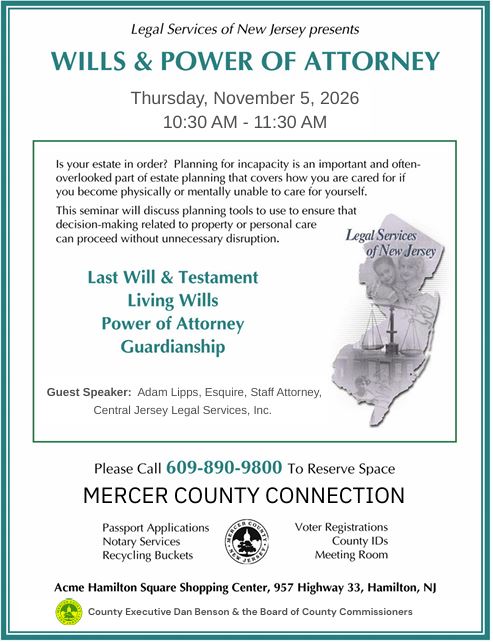 Wills & Power of Attorney November 2026